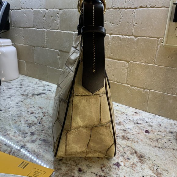 Dooney & Bourke Croco leather Large Hobo - Taupe - Picture 7 of 14